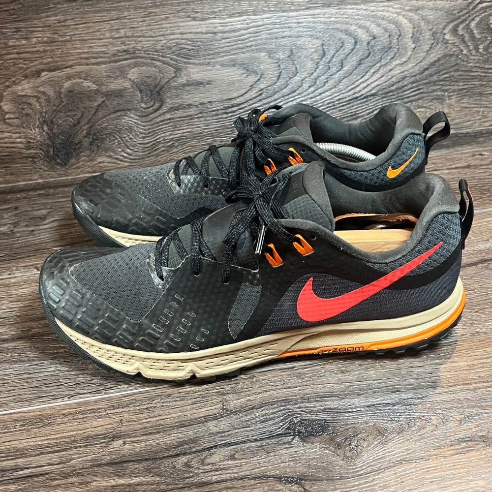 Nike Air Zoom Terra Kiger 5 Black Orange Trail Running Shoes AQ2222-002 US 12